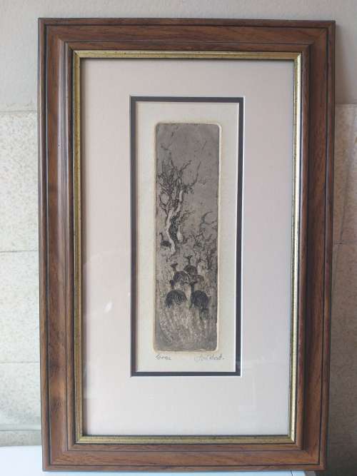 ETCHING BY FAMOUS S.A.ARTIST JOHANNES BLATT,SIGNED